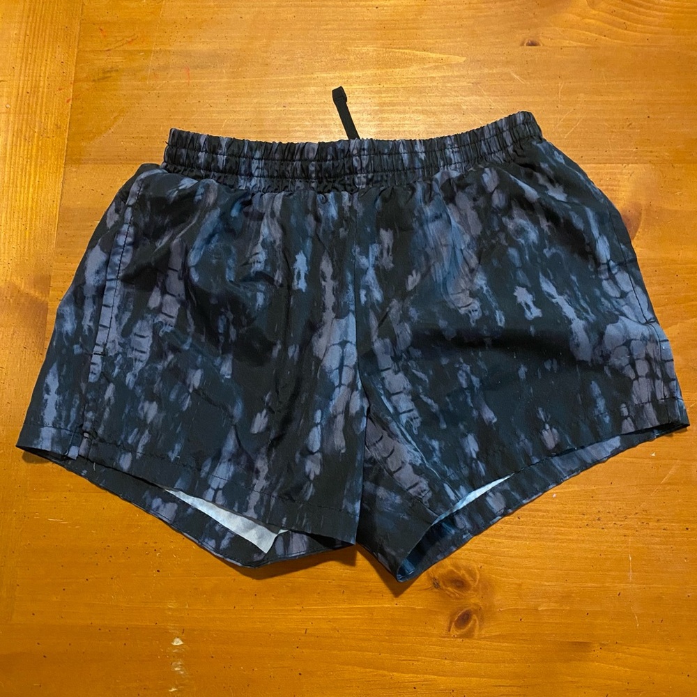 Old Navy Black and Blue Athletic Shorts with Elastic Waistband